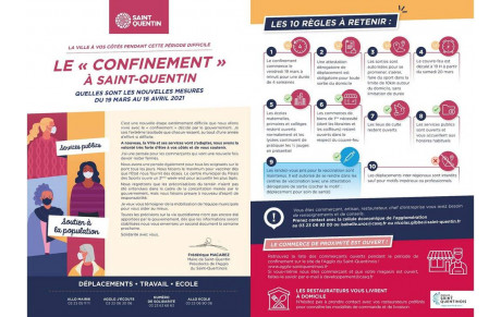 Le confinement à Saint-Quentin, les nouvelles mesures du 19 mars au 16 avril 2021