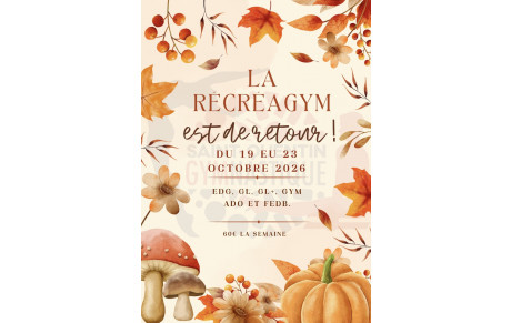 🍂 RÉCRÉAGYM VACANCES OCTOBRE 🎃
