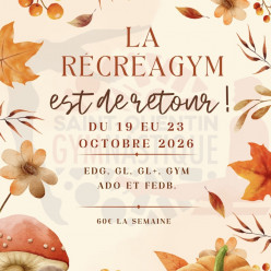 🍂 RÉCRÉAGYM VACANCES OCTOBRE 🎃